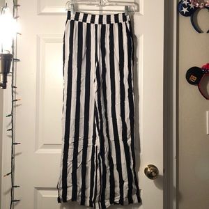 Striped high waist pants